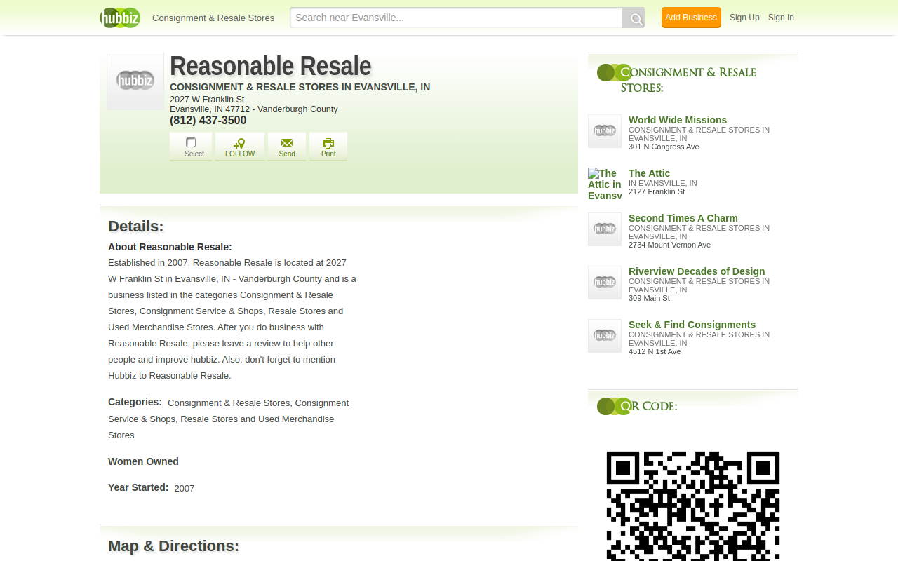 Reasonable Resale website preview