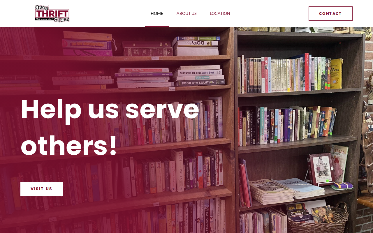 Odon Thrift Store website preview
