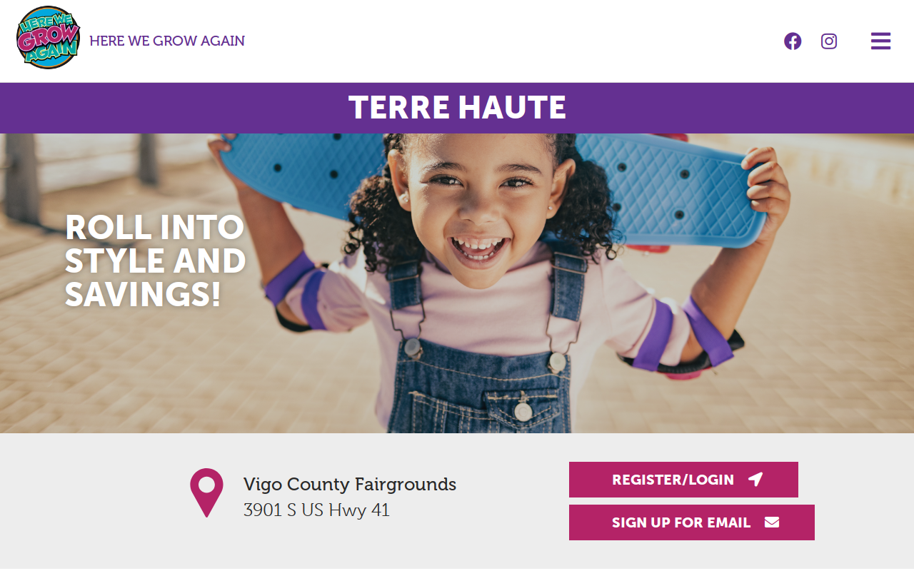 Here We Grow Again- Terre Haute website preview