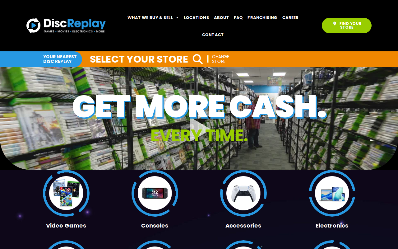 Disc Replay Terre Haute website preview