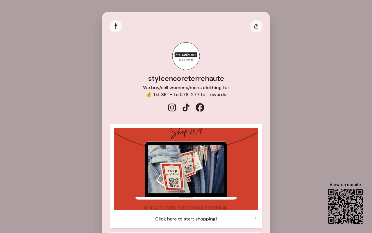 Style Encore website preview