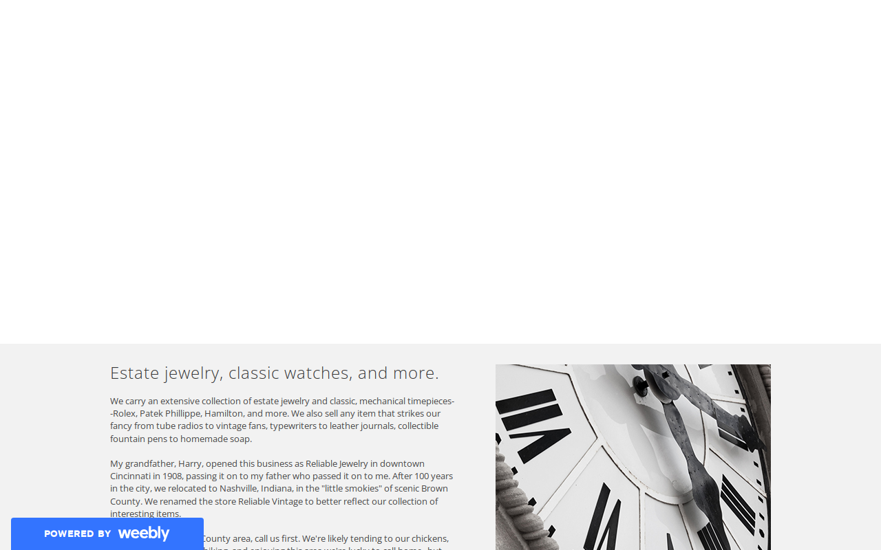 Reliable Vintage website preview