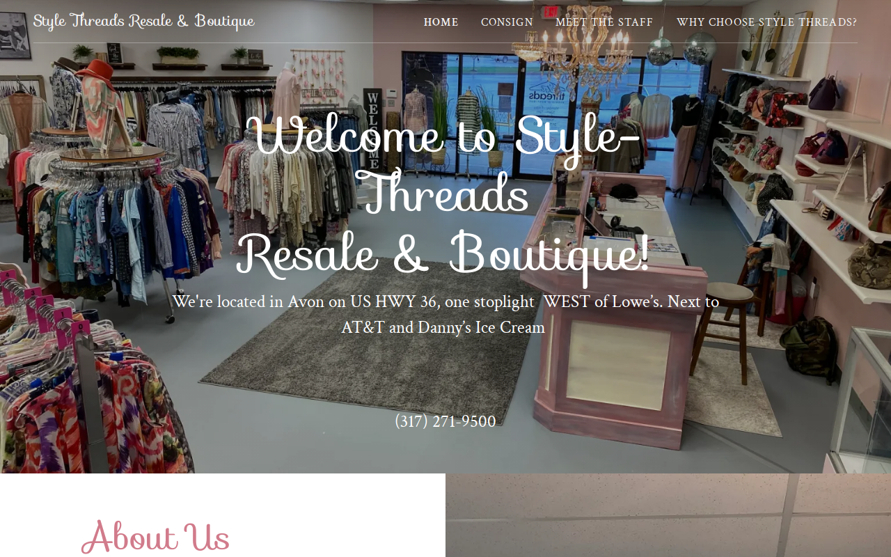Style Threads Resale & Boutique website preview