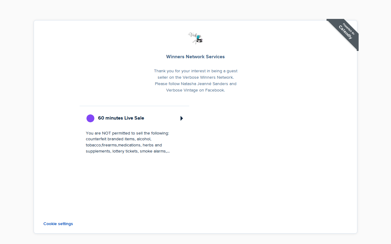 Verbose Vintage website preview