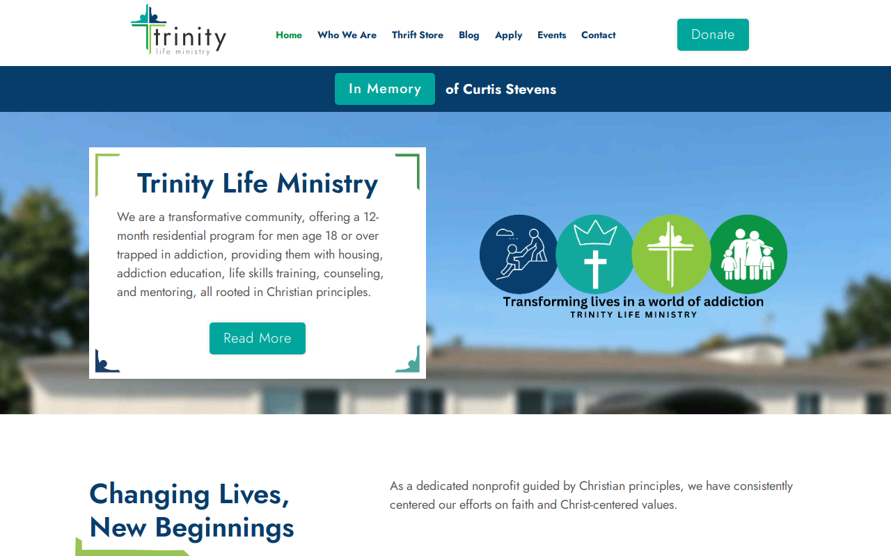 Trinity Thrift website preview