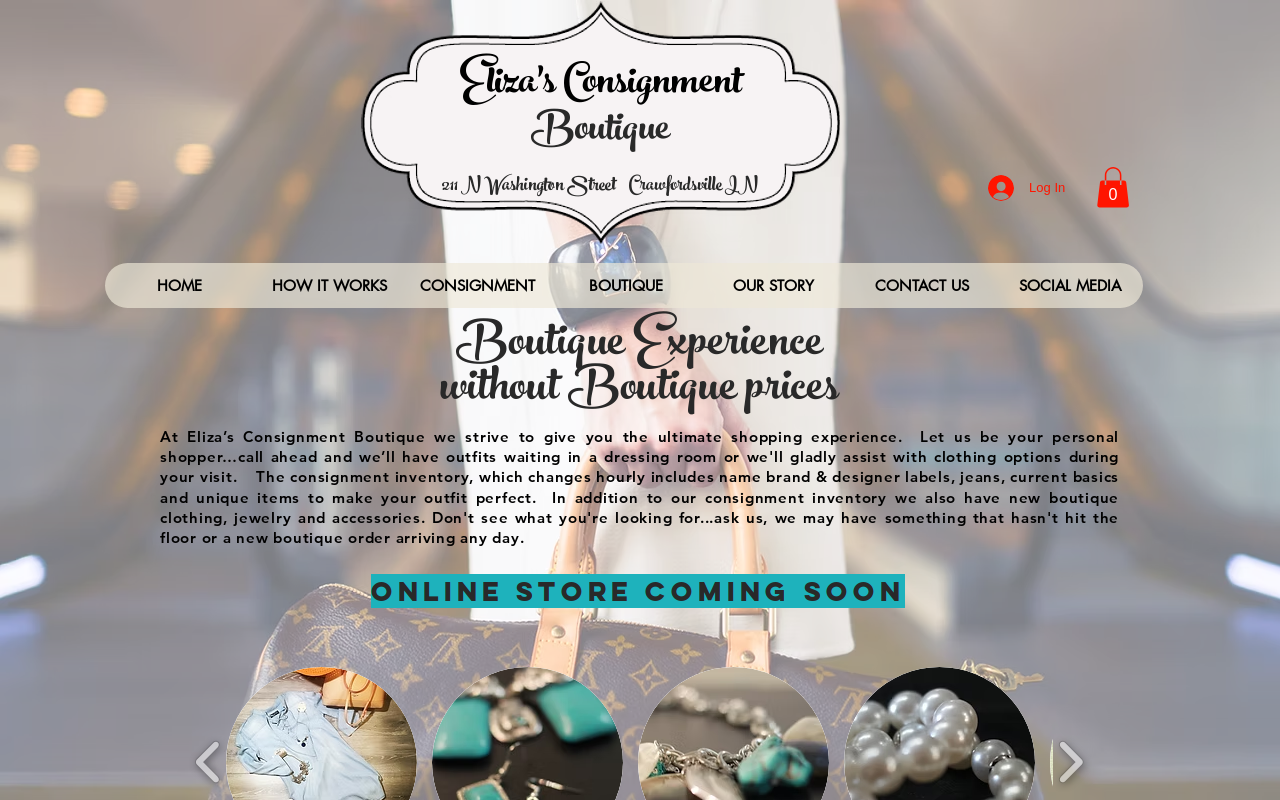 Eliza's Consignment Boutique website preview
