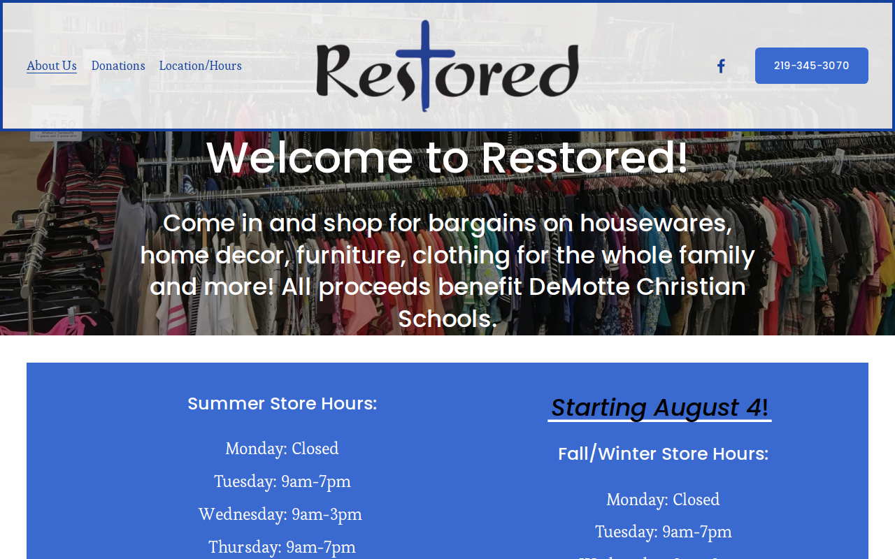 Restored Resale website preview