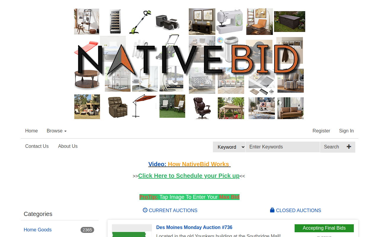 NativeBid - Indiana website preview