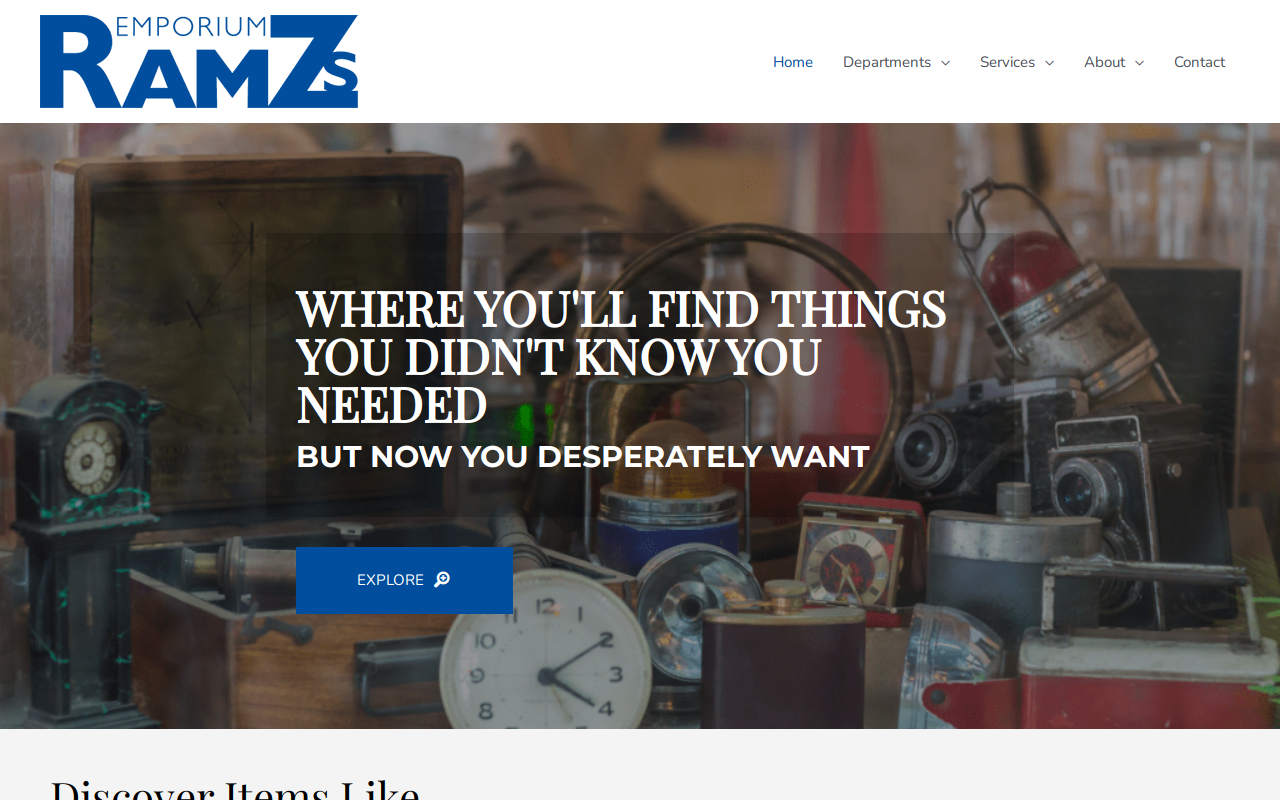 RamZs Emporium website preview