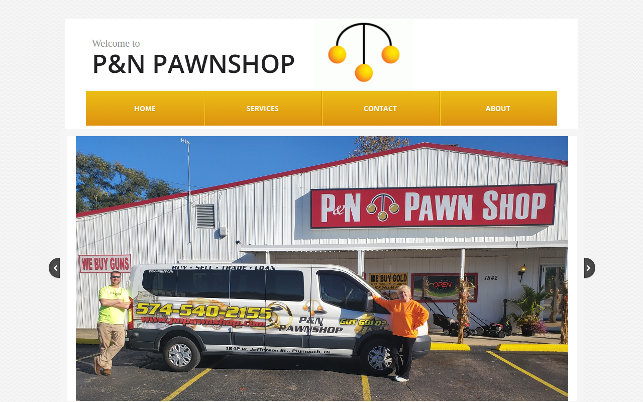 P and N Pawn Shop website preview