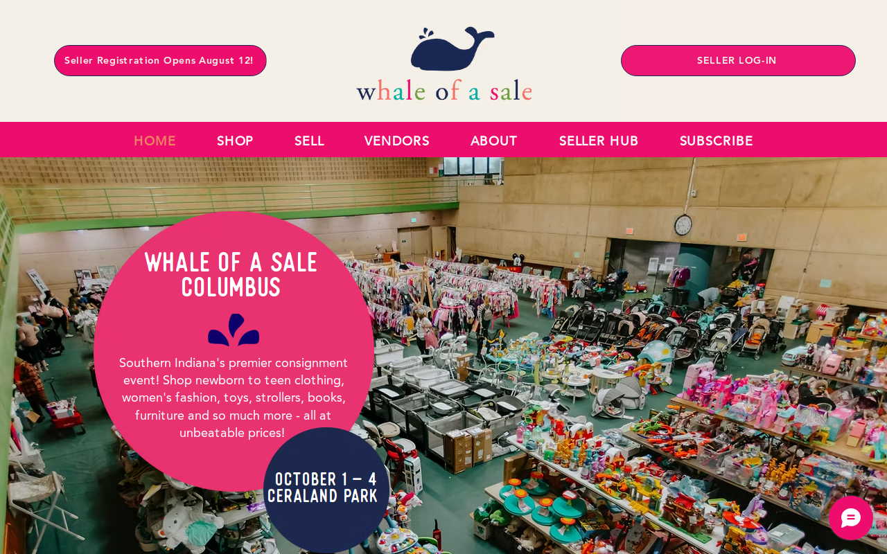 Whale of a Sale Columbus website preview