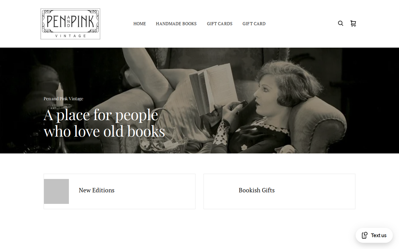 Pen And Pink Vintage website preview