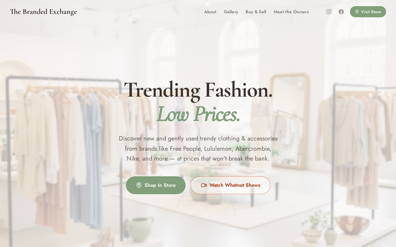 The Branded Exchange llc website preview
