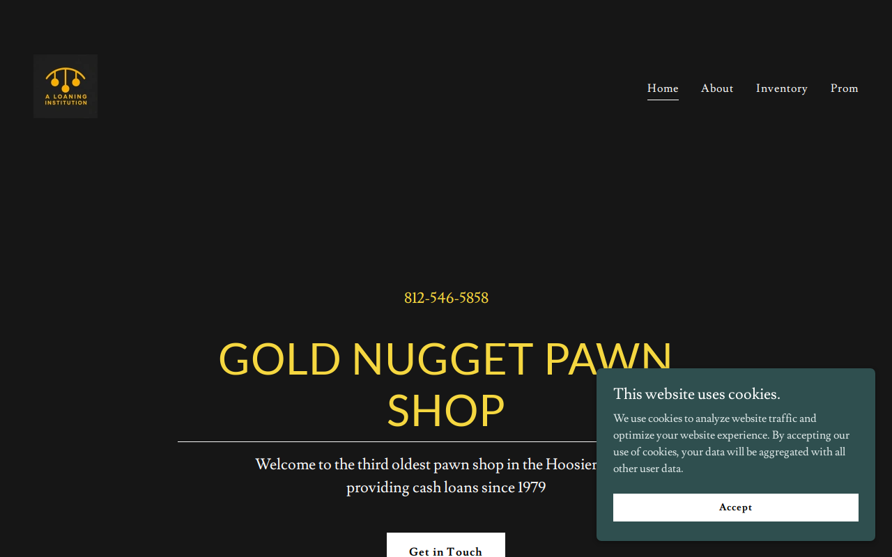 Gold Nugget Pawn Shop website preview