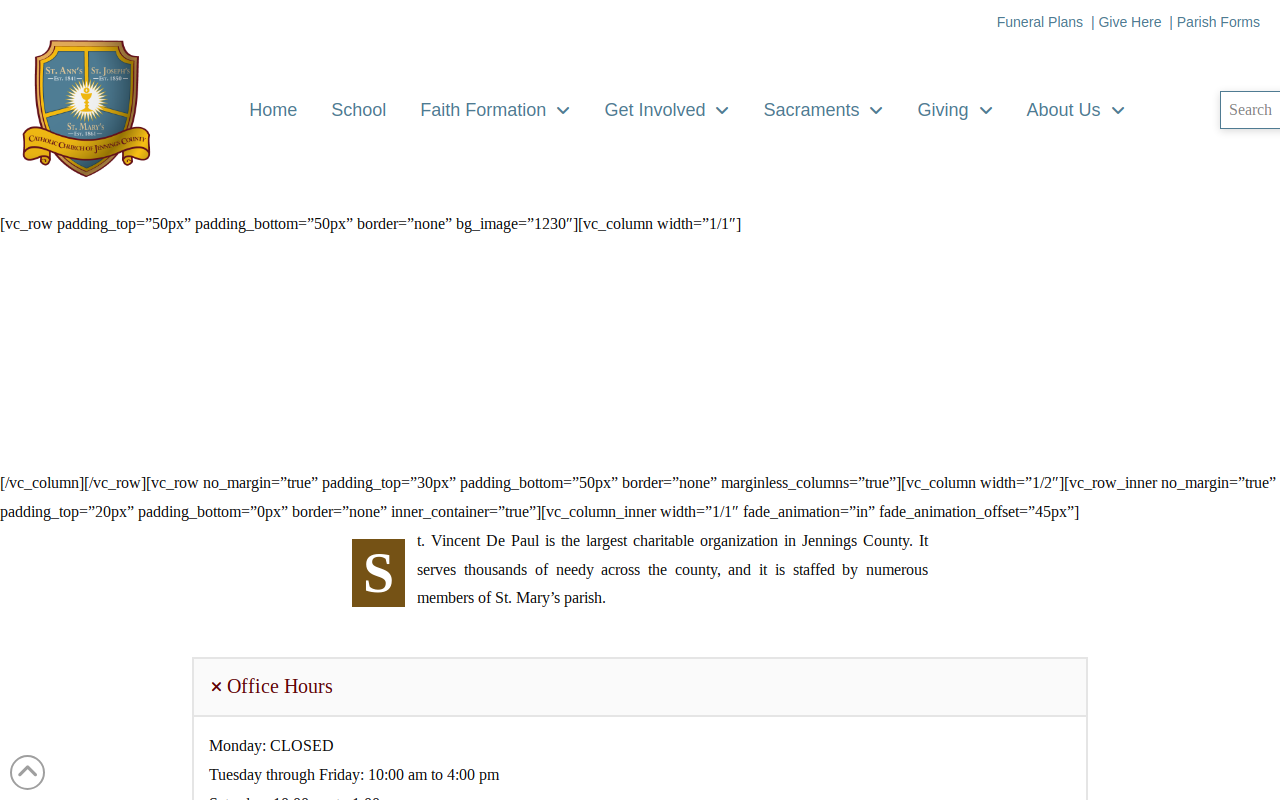 St. Vincent de Paul Thrift Store website preview