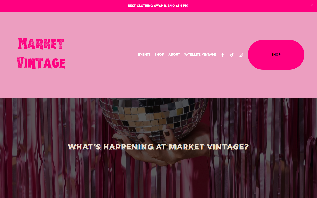 Market Vintage website preview