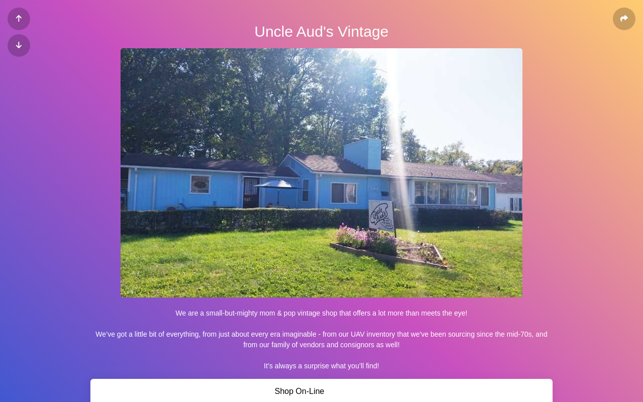 Uncle Aud's Vintage website preview