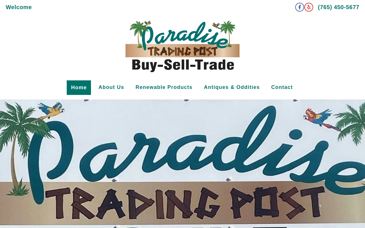 Paradise Trading Post website preview