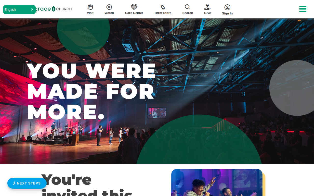Grace Thrift Store website preview
