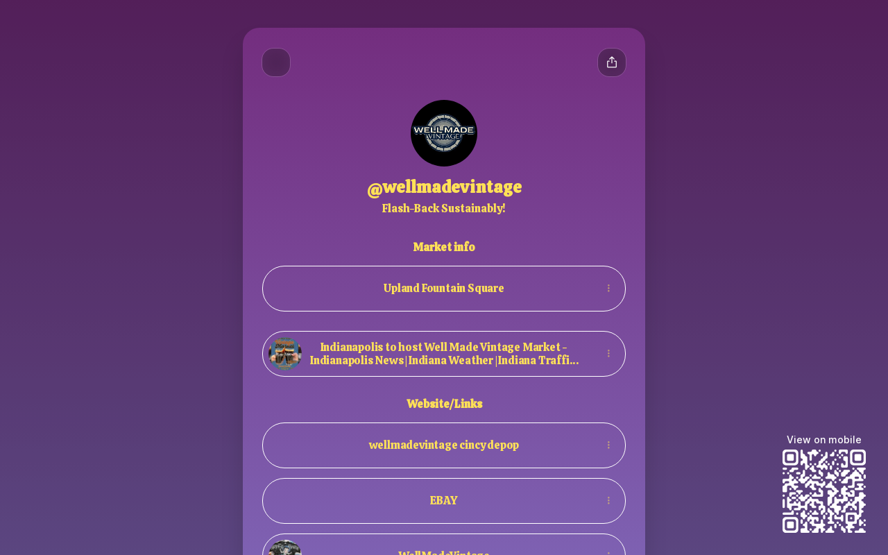 Well Made Vintage website preview