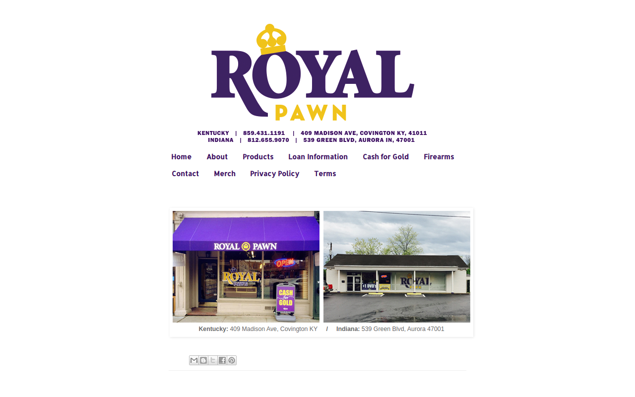 Royal Pawn Inc website preview