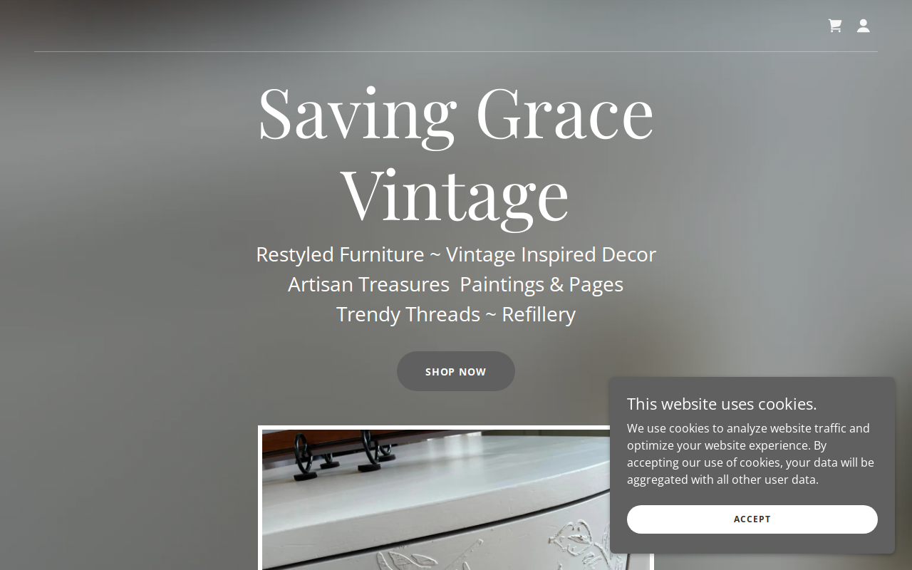 Saving Grace Vintage website preview