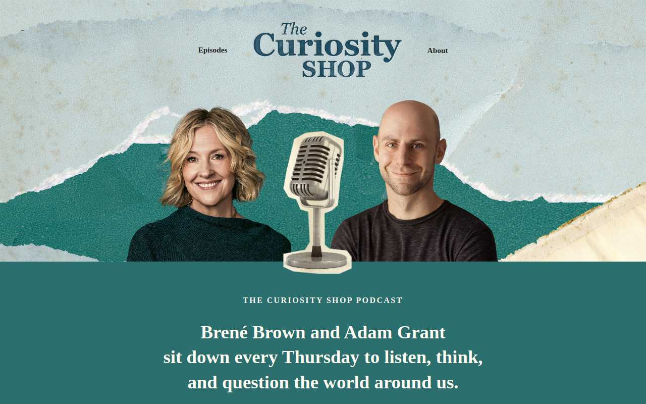 The Curiosity Shop website preview