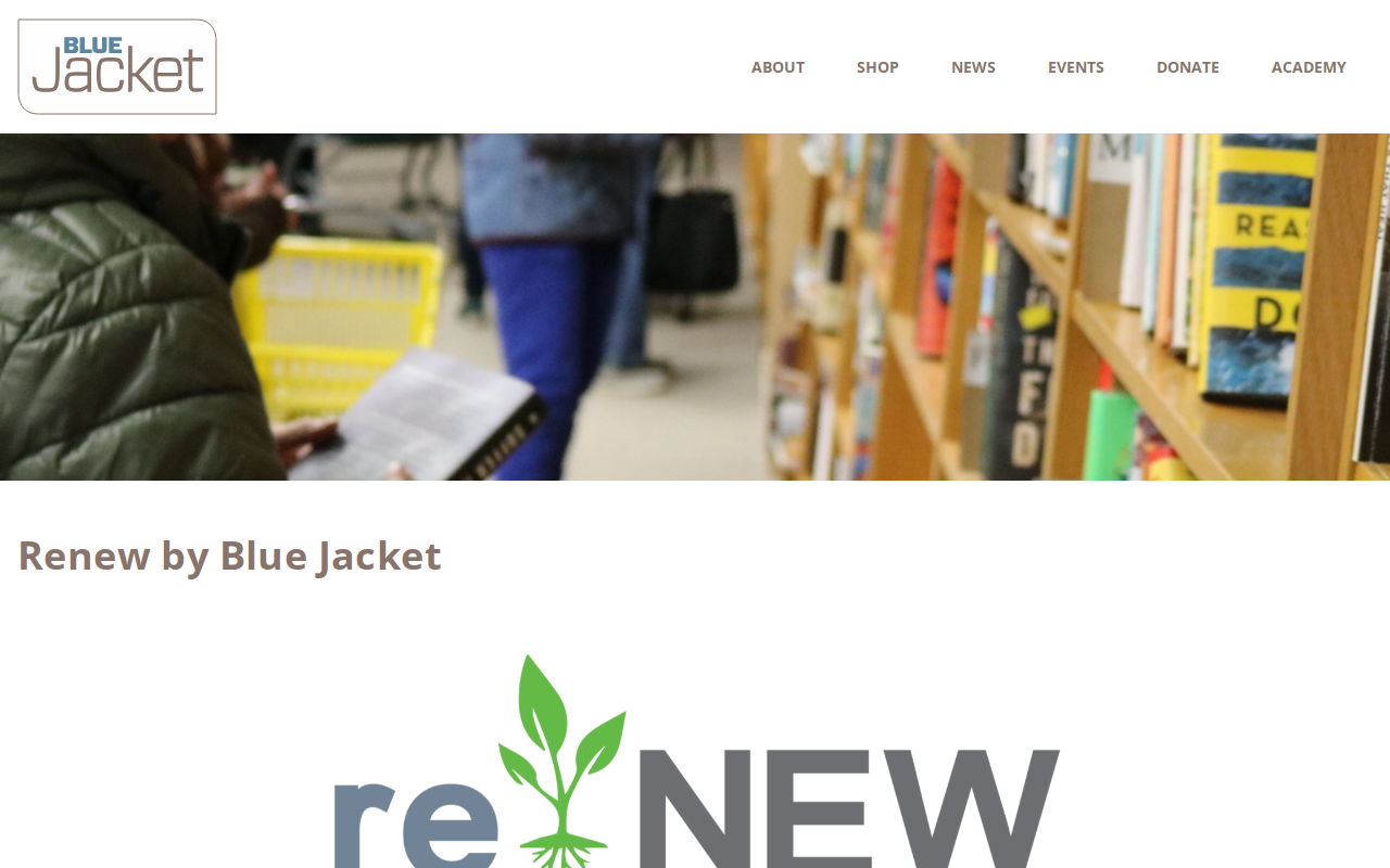 Renew by Blue Jacket website preview