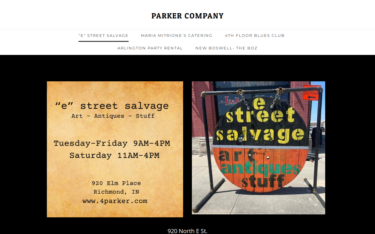 e Street Salvage website preview