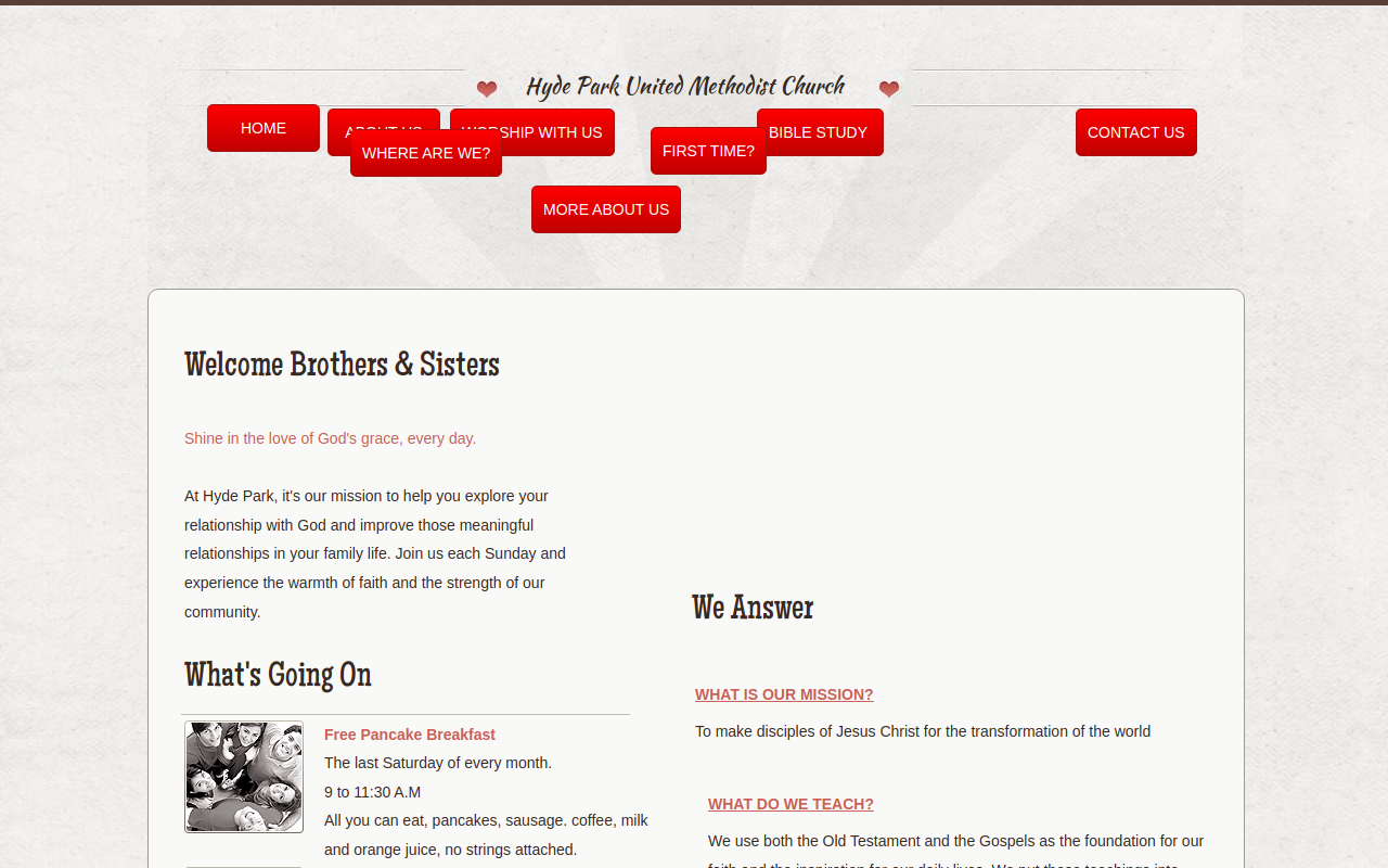 Hyde Park Thrift website preview