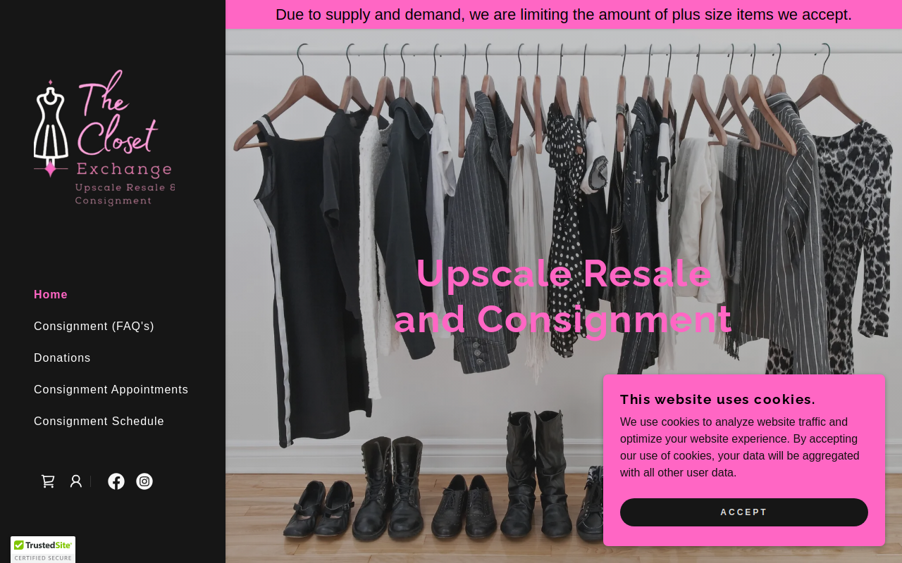 The Closet Exchange website preview