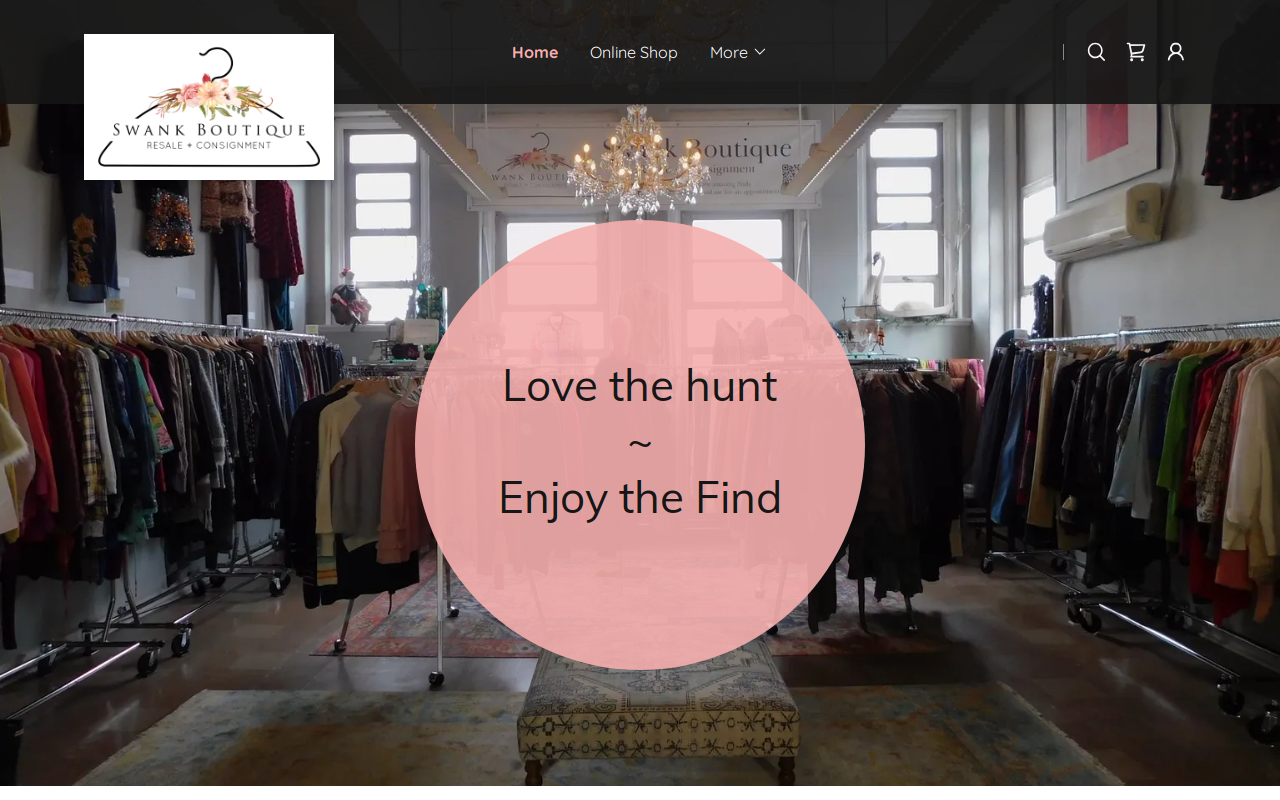 Swank Boutique Resale & Consignment website preview