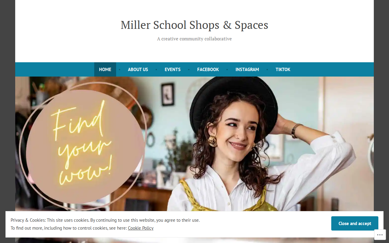 Miller School Shops & Spaces website preview