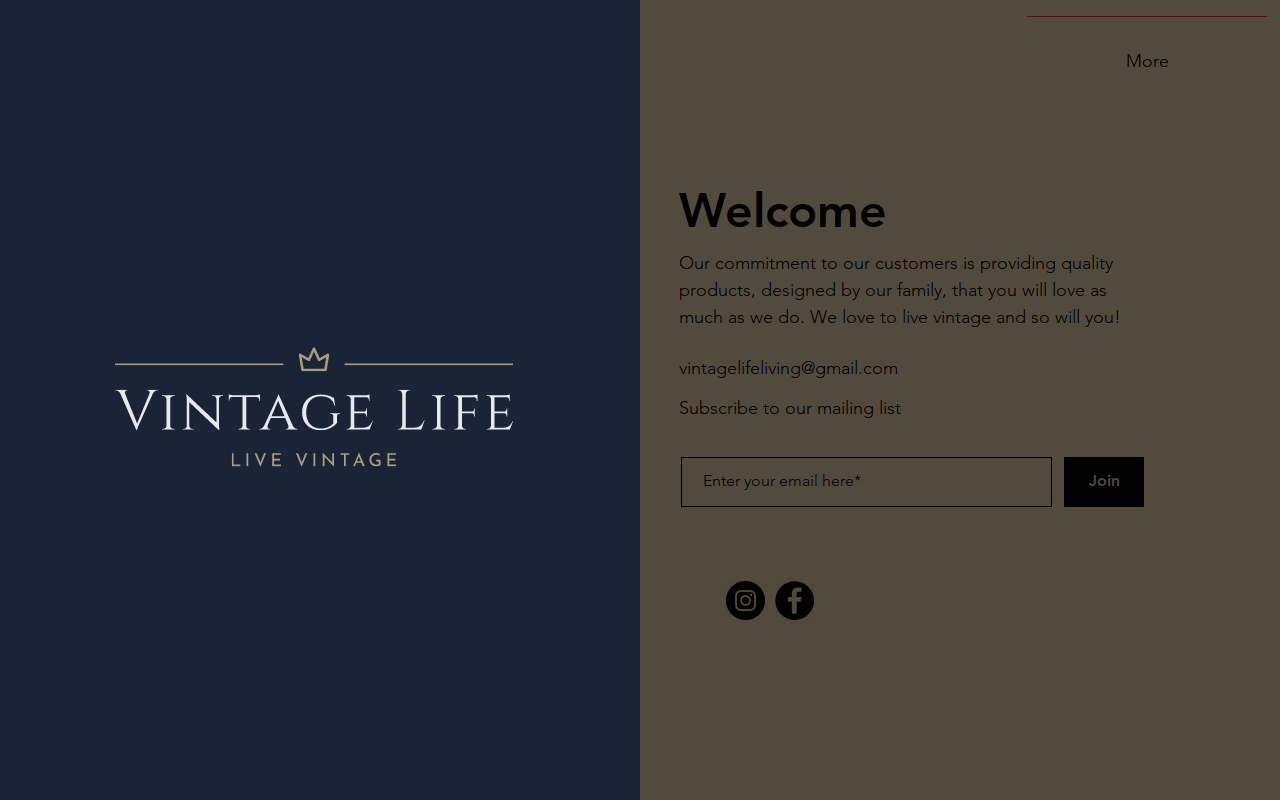 Vintage Life Living website preview