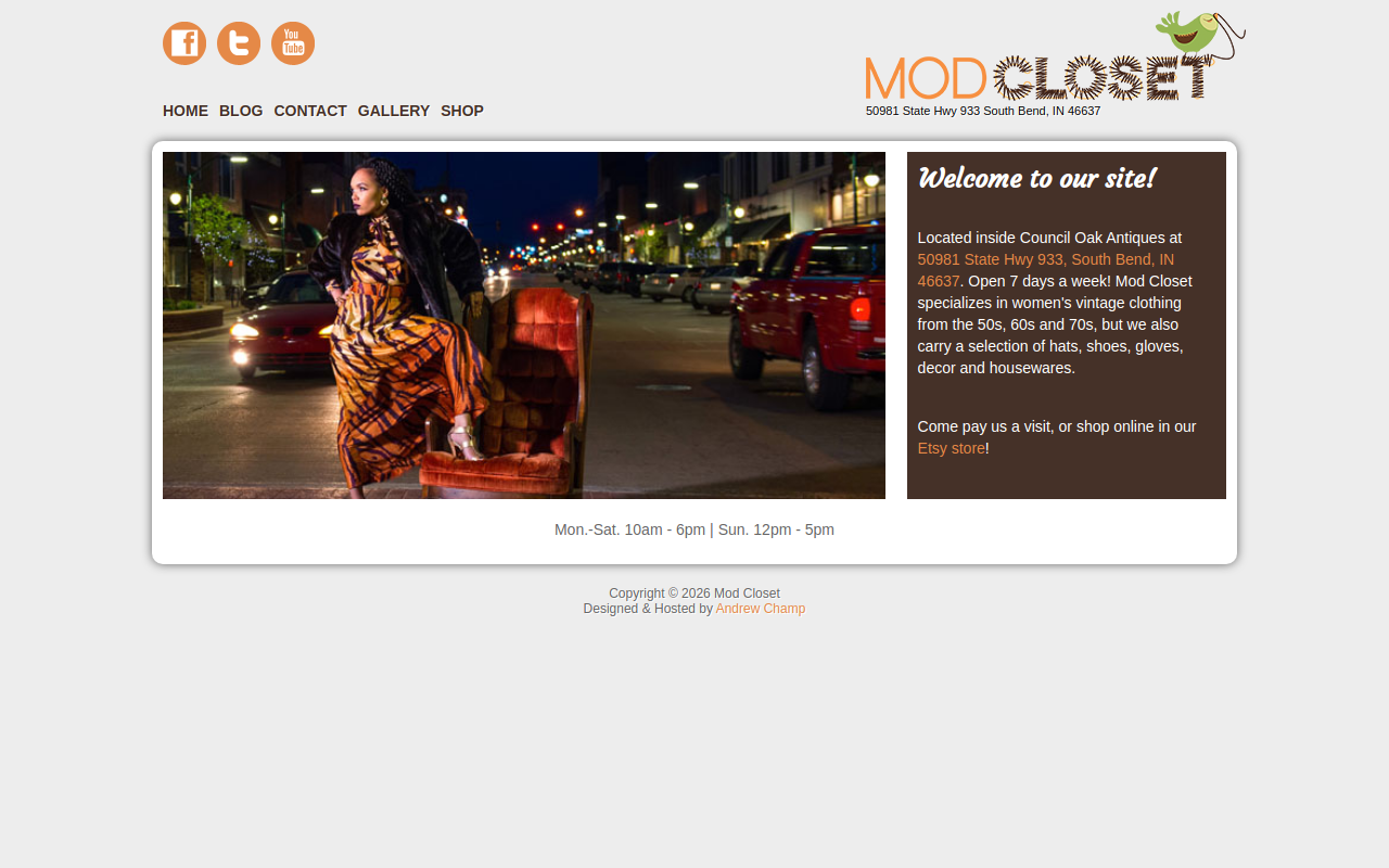 Mod Closet website preview