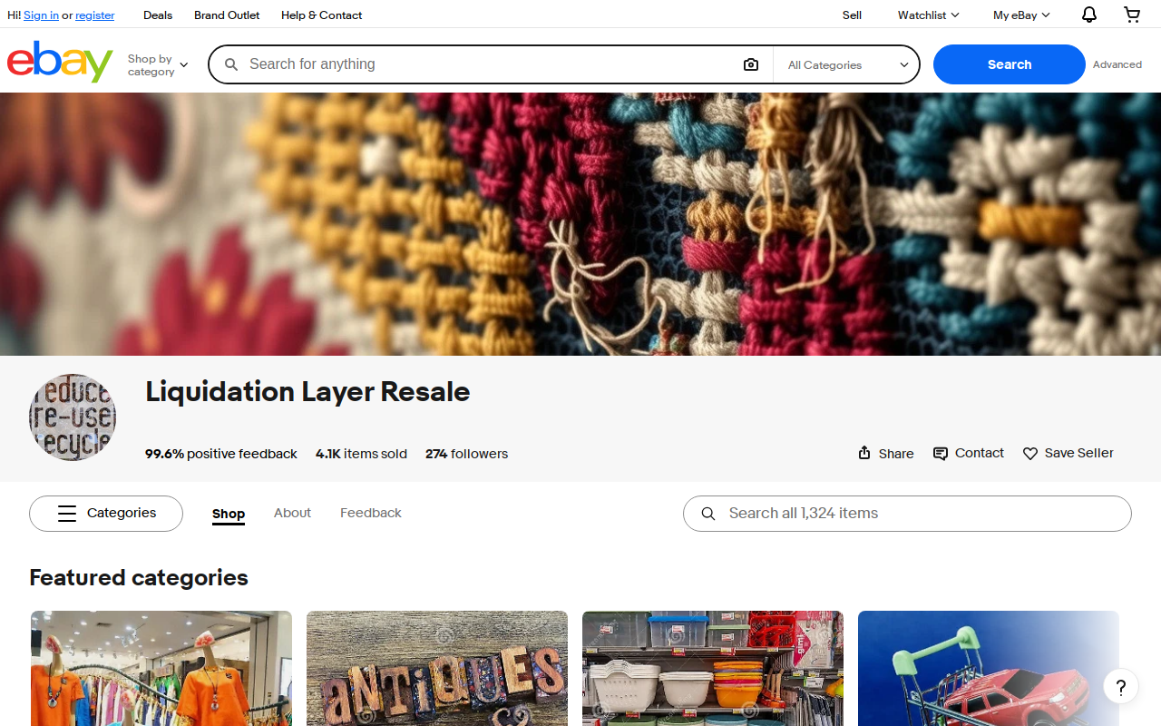 Liquidation Layer Resale website preview