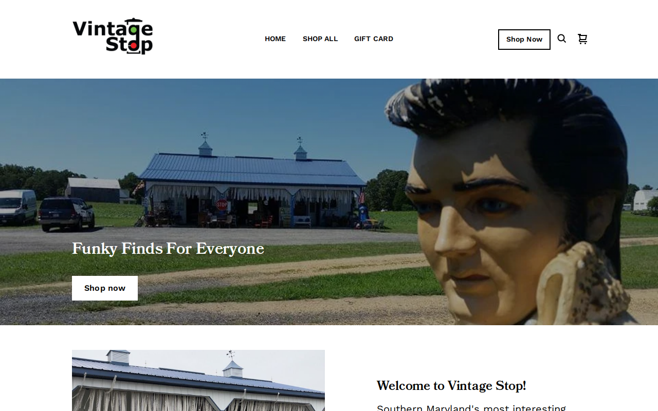 Vintage Stop website preview