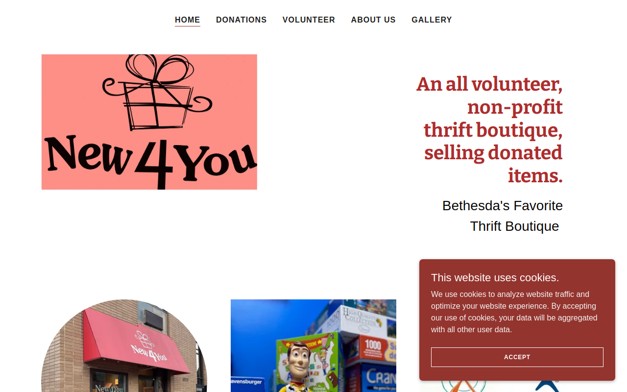 New4You Thrift Boutique website preview
