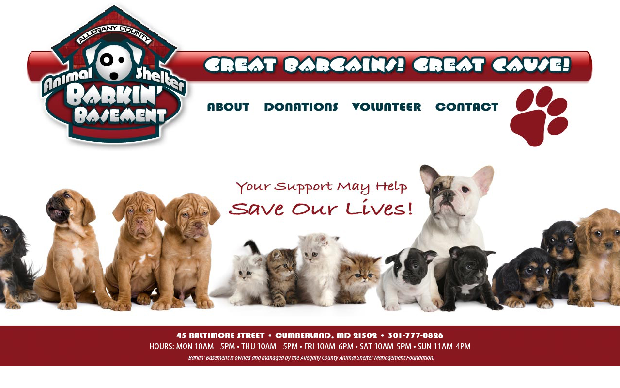 Barkin’ Basement website preview