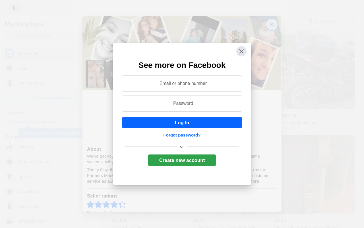 Thrifty Guy website preview