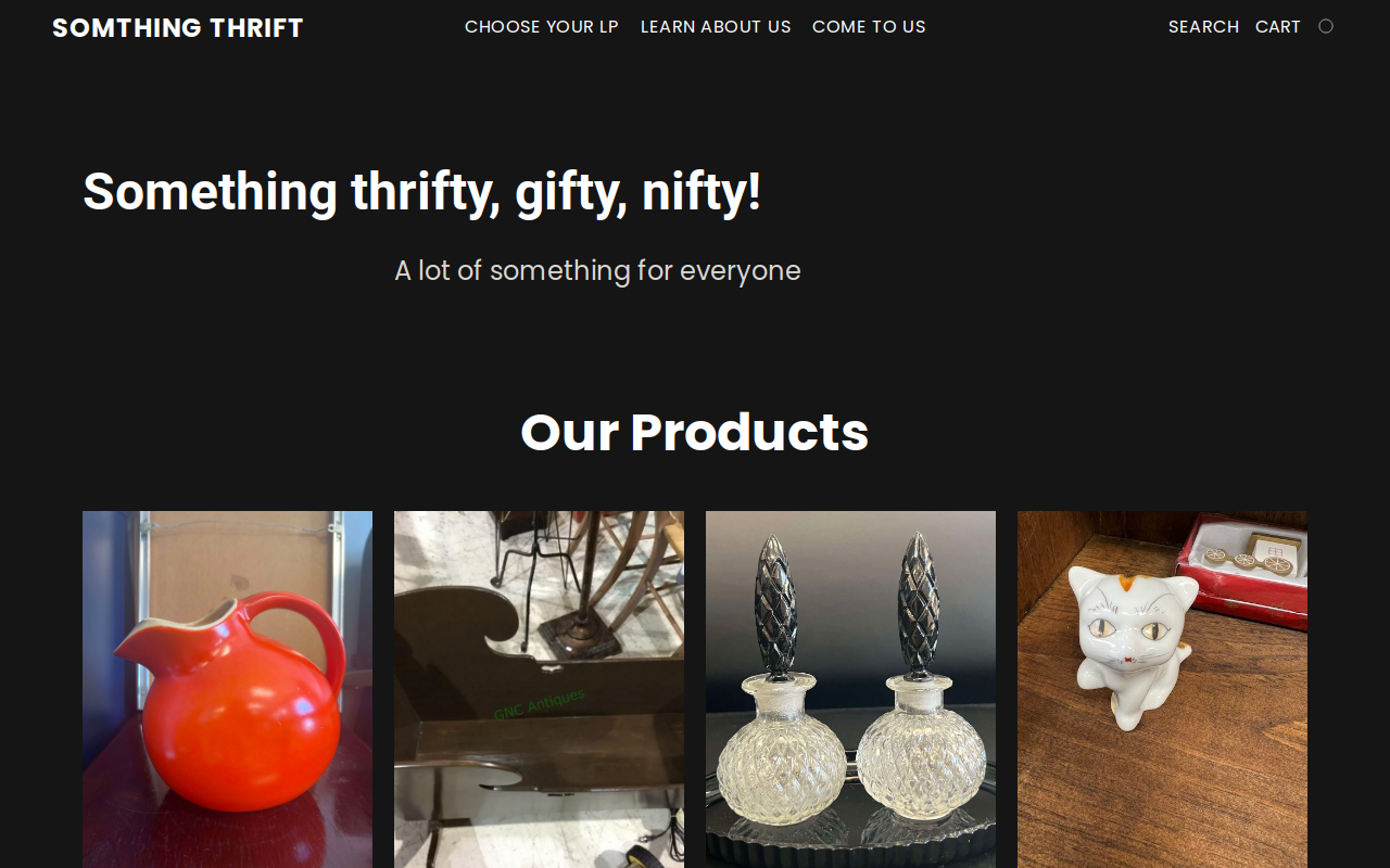 Something Thrift & Gift website preview