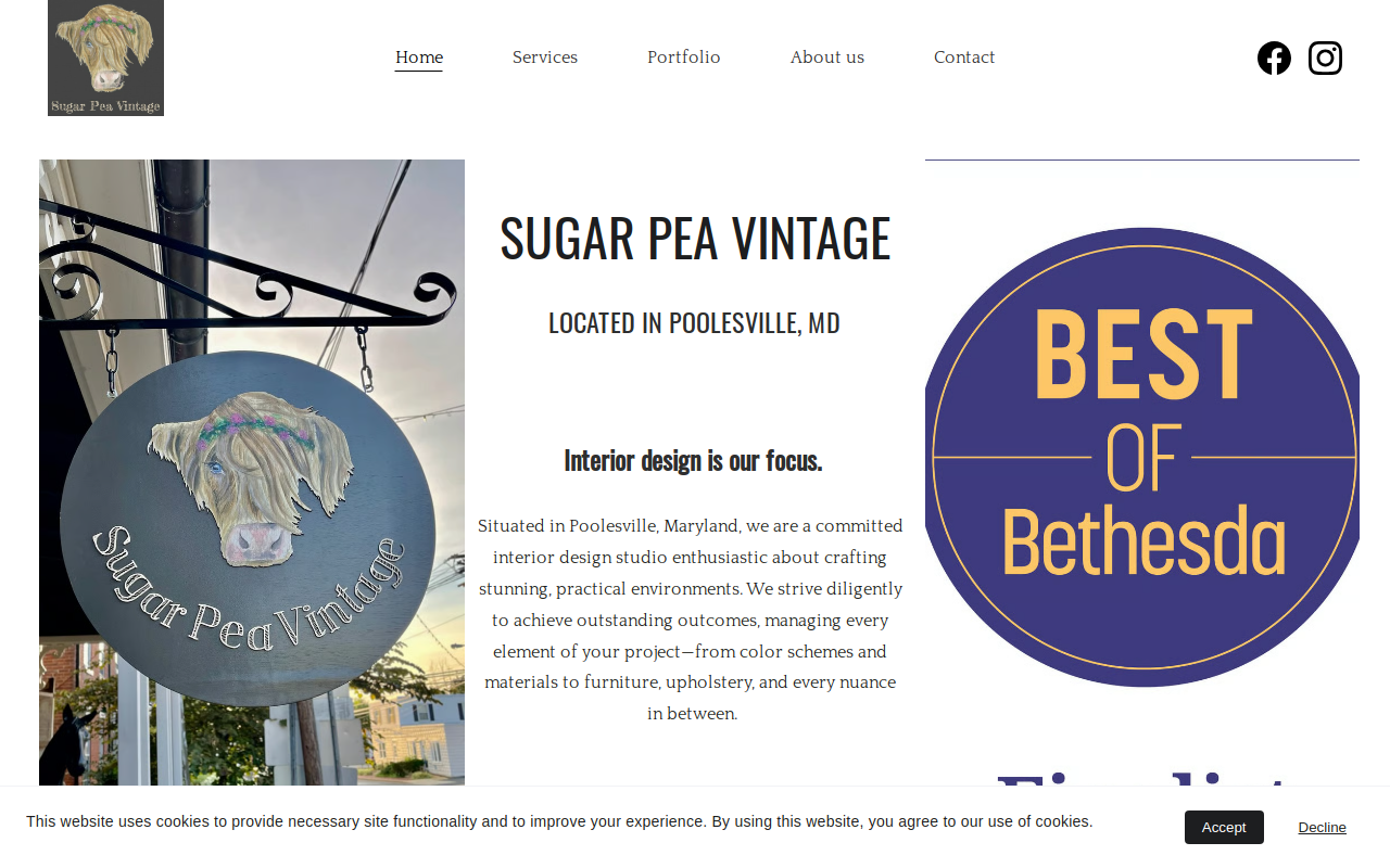 Sugar Pea Vintage LLC website preview