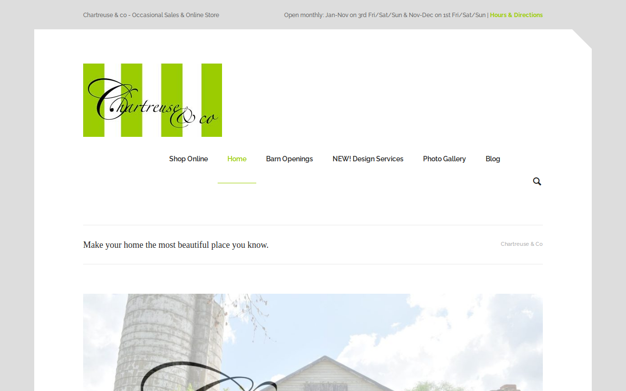 Chartreuse and co website preview