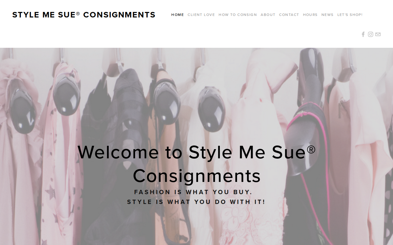 Style Me Sue Consignments website preview