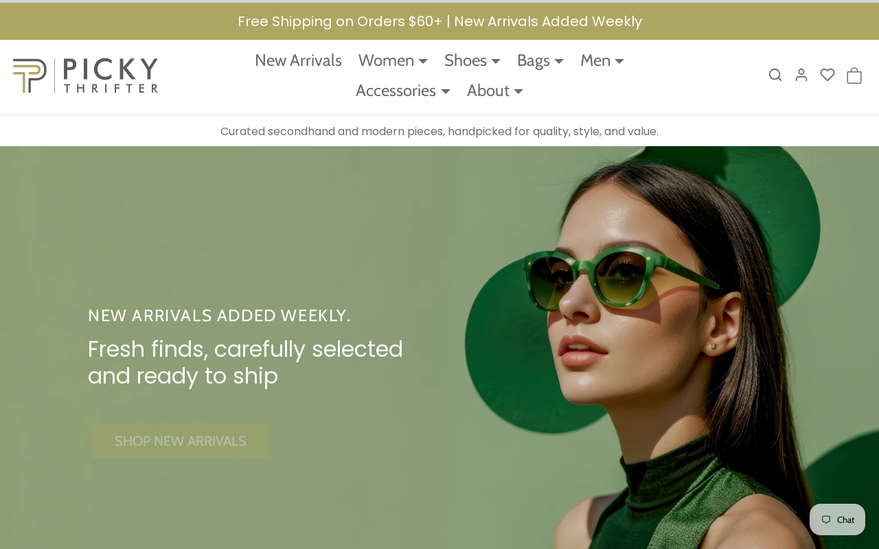 Picky Thrifter website preview