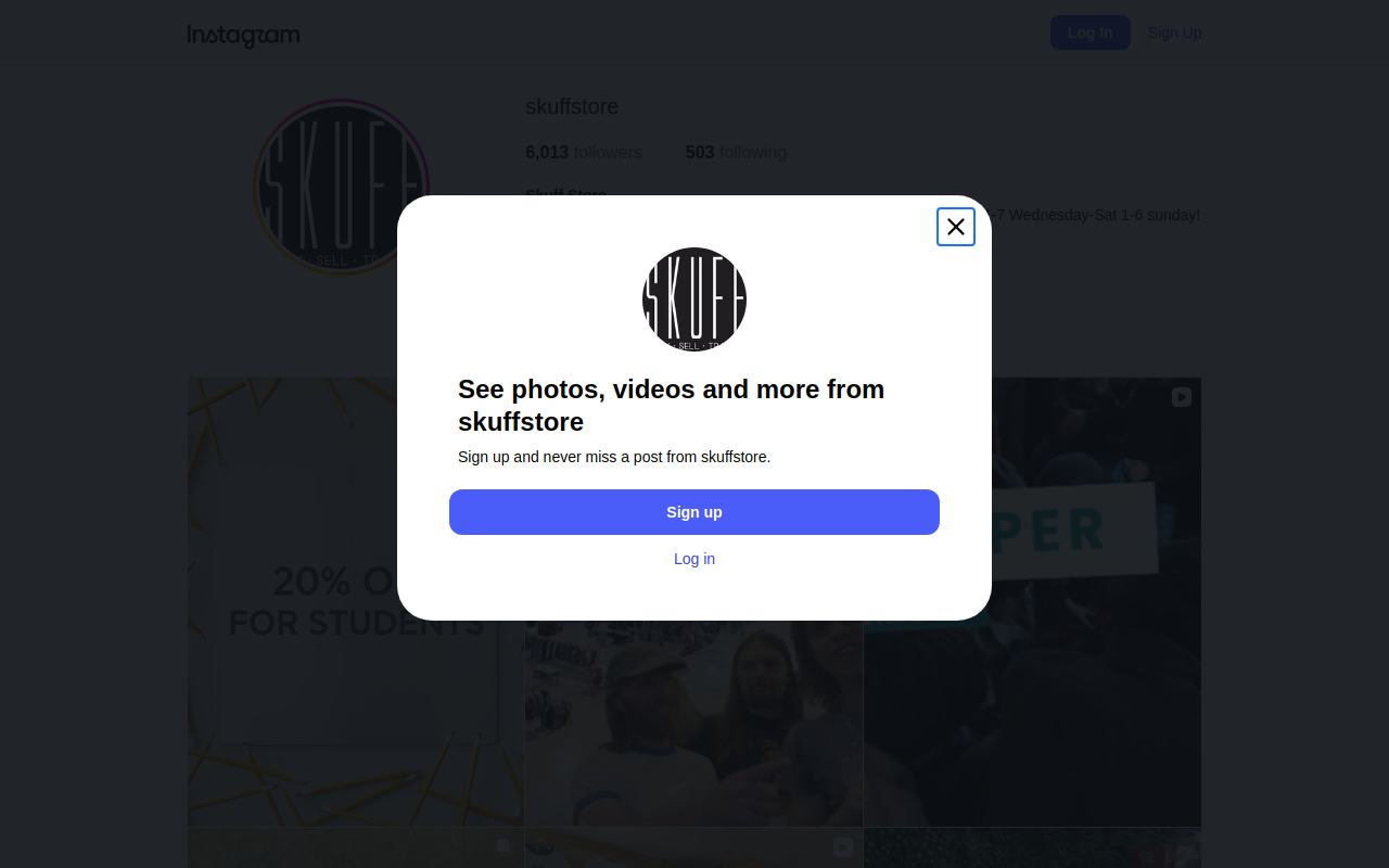 Skuff website preview