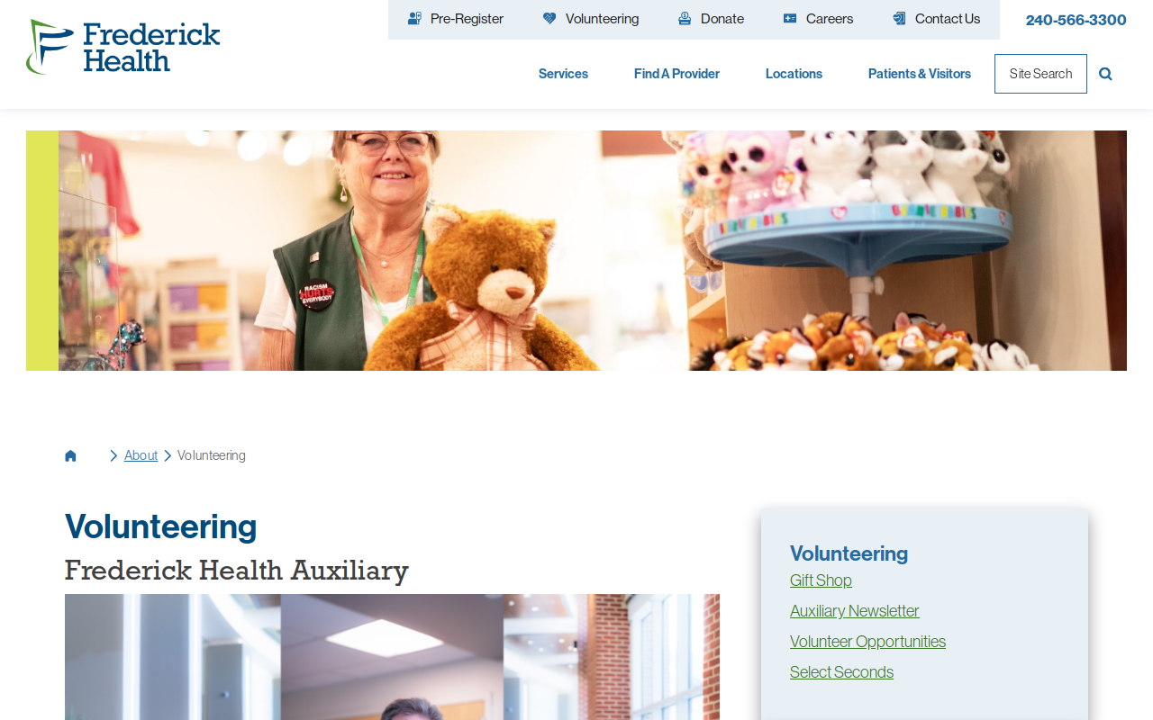 Select Seconds Hospital Thrift Shop website preview