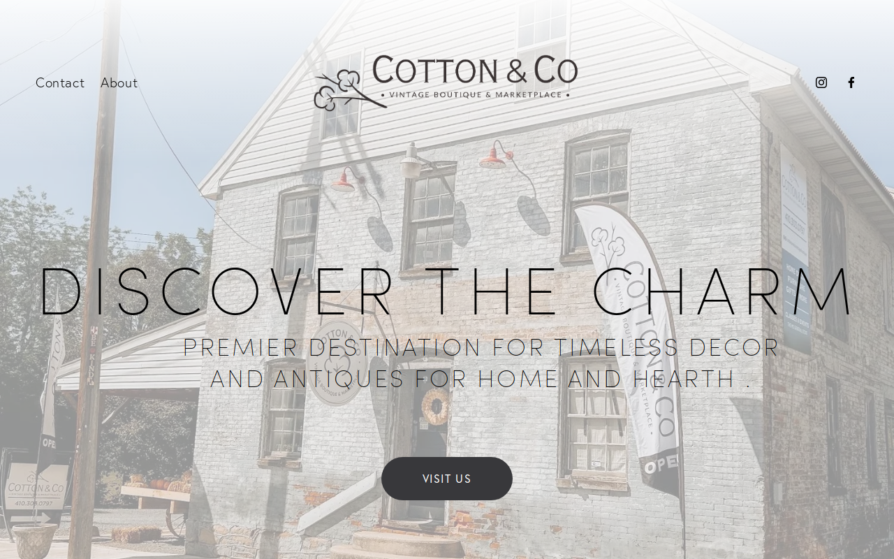 Cotton and Co Vintage Boutique website preview