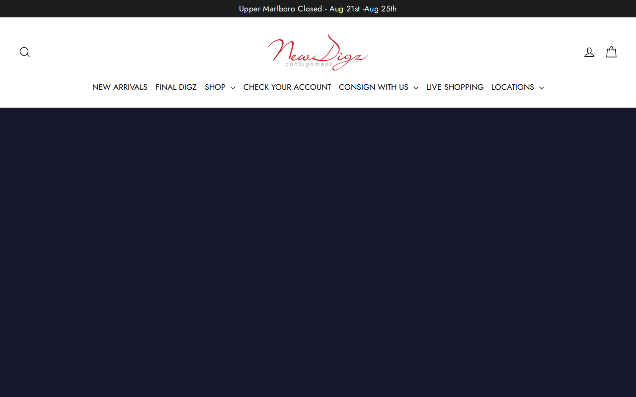 New Digz Consignment website preview