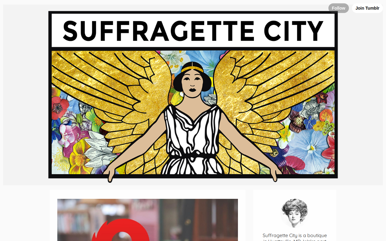 Suffragette City website preview